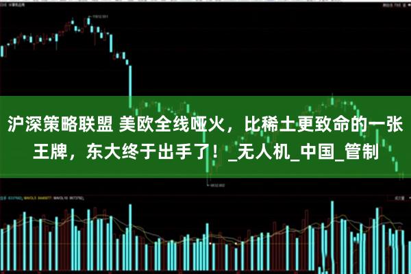 沪深策略联盟 美欧全线哑火，比稀土更致命的一张王牌，东大终于出手了！_无人机_中国_管制